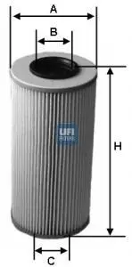 Фільтр масляний UFI FILTERS 2558300