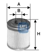 Фільтр масляний UFI FILTERS 25.588.00