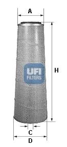 Фільтр повітряний UFI FILTERS 2700500