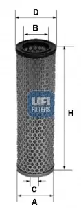 Фільтр повітряний UFI FILTERS 2715700