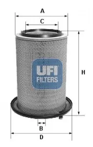 Фільтр повітряний UFI FILTERS 2715800