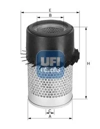 Фільтр повітряний 128x365x103x62,9 AEBI TT 95, TP 47 BOBCAT 825 CARRARO 3800 TIGRETRAC, 4300 SUPERTIGRE, 5500 SUPERTIGRE, 5500 TIGRONE CASE IH 350 D, 450 B DOOSAN 460, 460 PLUS UFI FILTERS 2733400