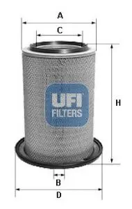 Фільтр повітряний UFI FILTERS 2760900