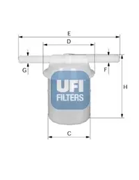 Фільтр паливний UFI FILTERS 3100500