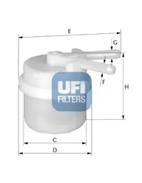 Фільтр паливний UFI FILTERS 3100600