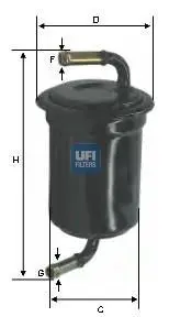 Фільтр паливний UFI FILTERS 3153300