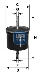 Фільтр паливний UFI FILTERS 3162400