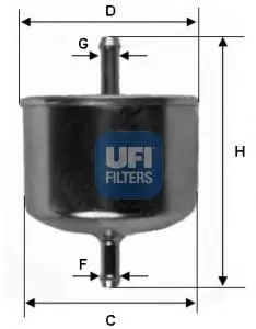 Фільтр паливний UFI FILTERS 3162600