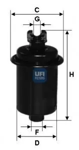 Фільтр паливний UFI FILTERS 3163100