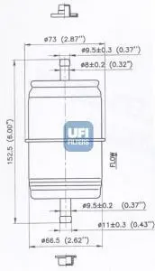 Фильтр топливный UFI FILTERS 3166600