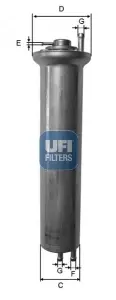 Фільтр паливний UFI FILTERS 31.924.00