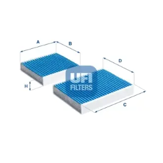 Фільтр салону, вугільний антибактеріальний UFI FILTERS 34.164.00