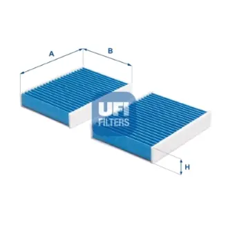 Фільтр салону, вугільний антибактеріальний UFI FILTERS 34.294.00