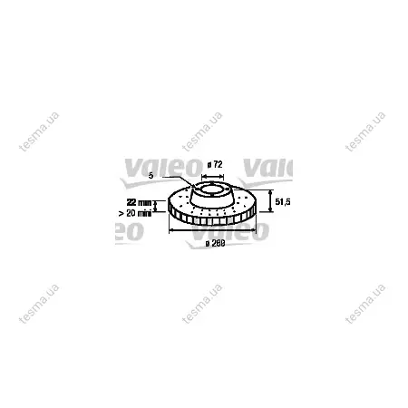 Тормозной диск VALEO 186103 (фото 1)