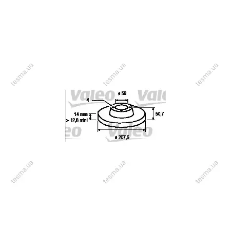 Тормозной диск VALEO 186147 (фото 1)