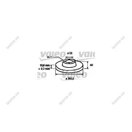Тормозной диск VALEO 186155 (фото 1)