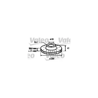 Тормозной диск VALEO 186189