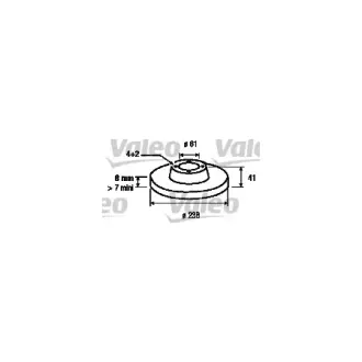 Тормозной диск VALEO 186228