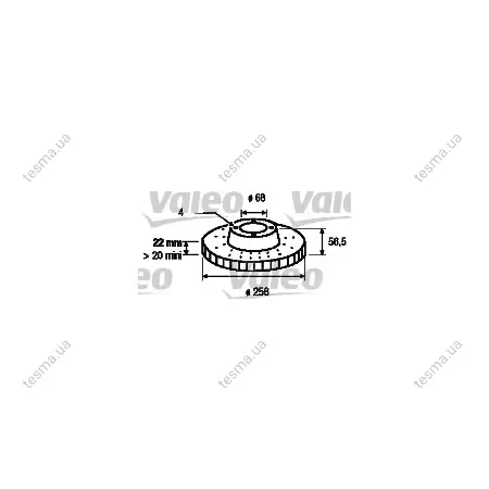 Тормозной диск VALEO 186267 (фото 1)