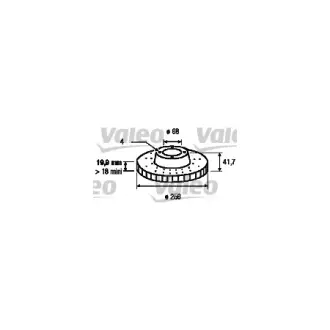 Тормозной диск VALEO 186273