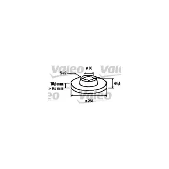 Тормозной диск VALEO 186307