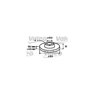 Тормозной диск VALEO 186424
