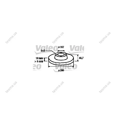 Тормозной диск VALEO 186504 (фото 1)