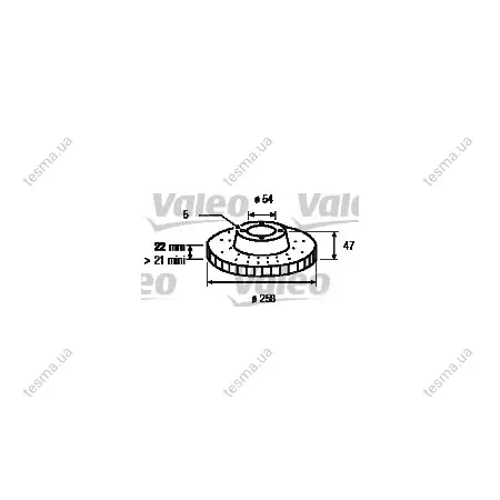 Тормозной диск VALEO 186508 (фото 1)