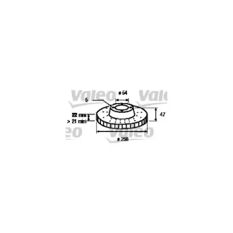 Тормозной диск VALEO 186508