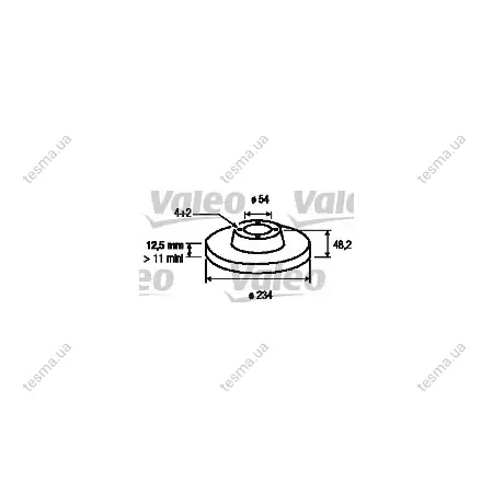 Тормозной диск VALEO 186510 (фото 1)