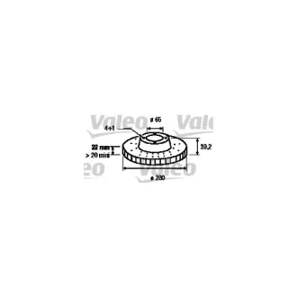 Тормозной диск VALEO 186519