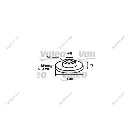 Тормозной диск VALEO 186528 (фото 1)