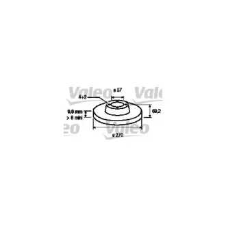 Тормозной диск VALEO 186565