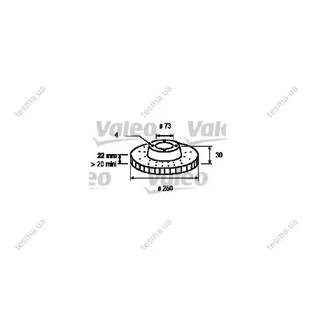 Тормозной диск VALEO 186611 (фото 1)