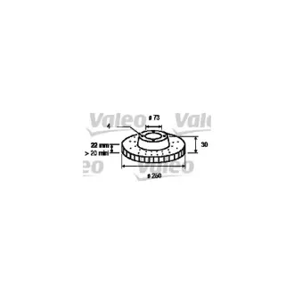 Тормозной диск VALEO 186611