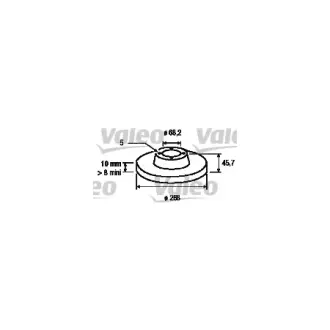 Тормозной диск VALEO 186624