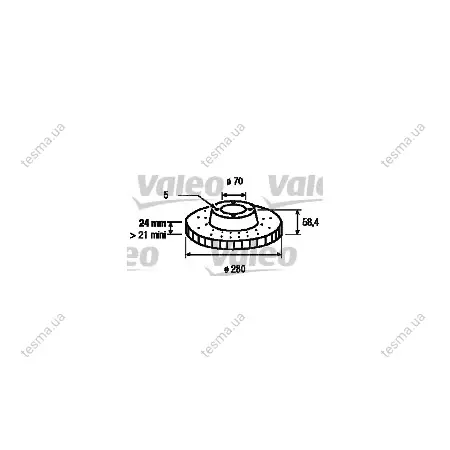 Тормозной диск VALEO 186625 (фото 1)