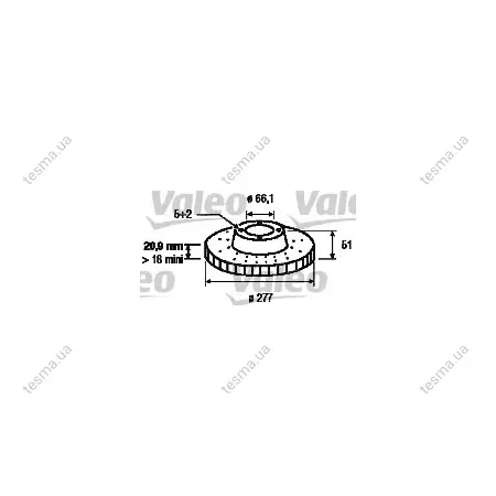 Тормозной диск VALEO 186871 (фото 1)