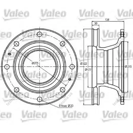 Тормозной диск VALEO 187004 (фото 1)