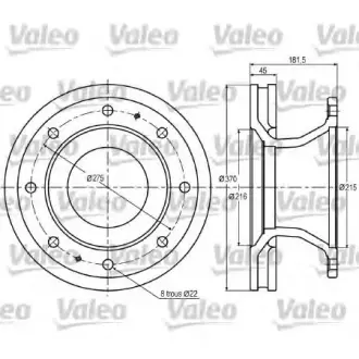 Тормозной диск VALEO 187007