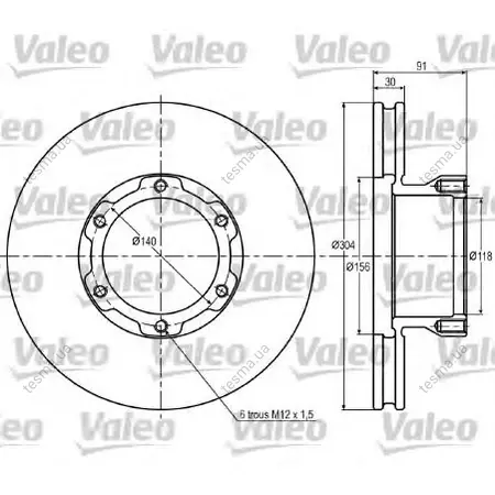Тормозной диск VALEO 187016 (фото 1)
