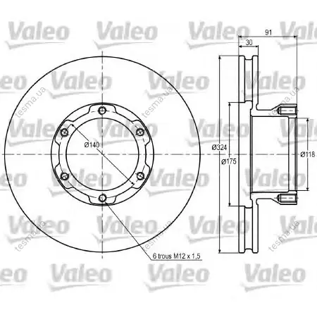 Тормозной диск VALEO 187017 (фото 1)