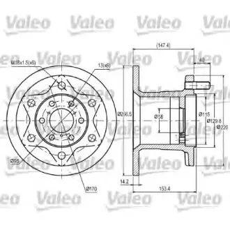 тормозной диск VALEO 187028