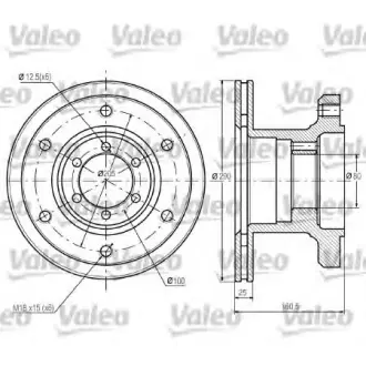 Тормозной диск VALEO 187032