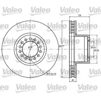 Тормозной диск VALEO 187048