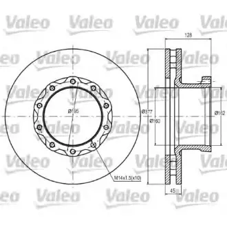 Тормозной диск VALEO 187049