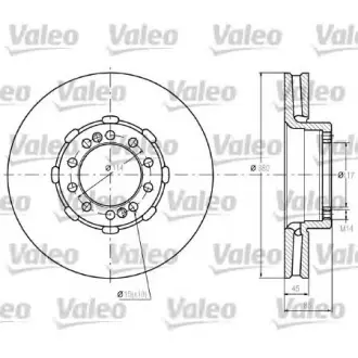 Тормозной диск VALEO 187050