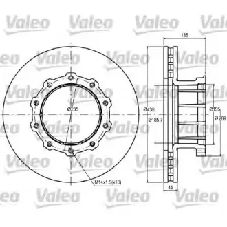 Тормозной диск VALEO 187053