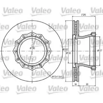 Тормозной диск VALEO 187056