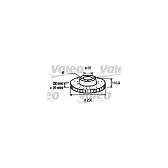 Тормозной диск VALEO 187058